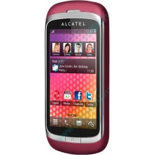 Красно-розовый телефон Alcatel One Touch 818 (Назрань)